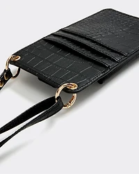 Sac à bandoulière pour téléphone en faux cuir