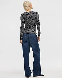 Long-Sleeve Boat-Neck Top
