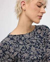 Long-Sleeve Boat-Neck Top