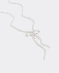 Rhinestone Necklace with Bow