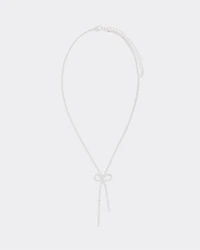 Rhinestone Necklace with Bow