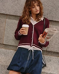 Denim Bubble Miniskirt