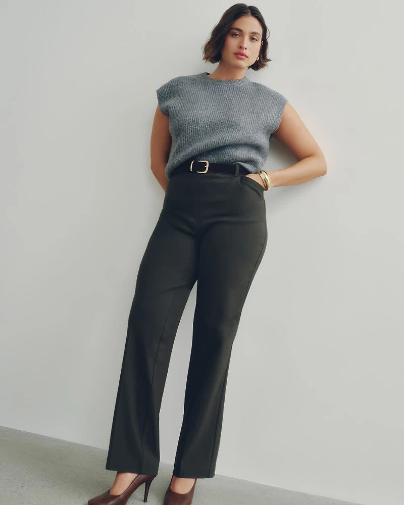 Straight-Leg High-Rise Pant