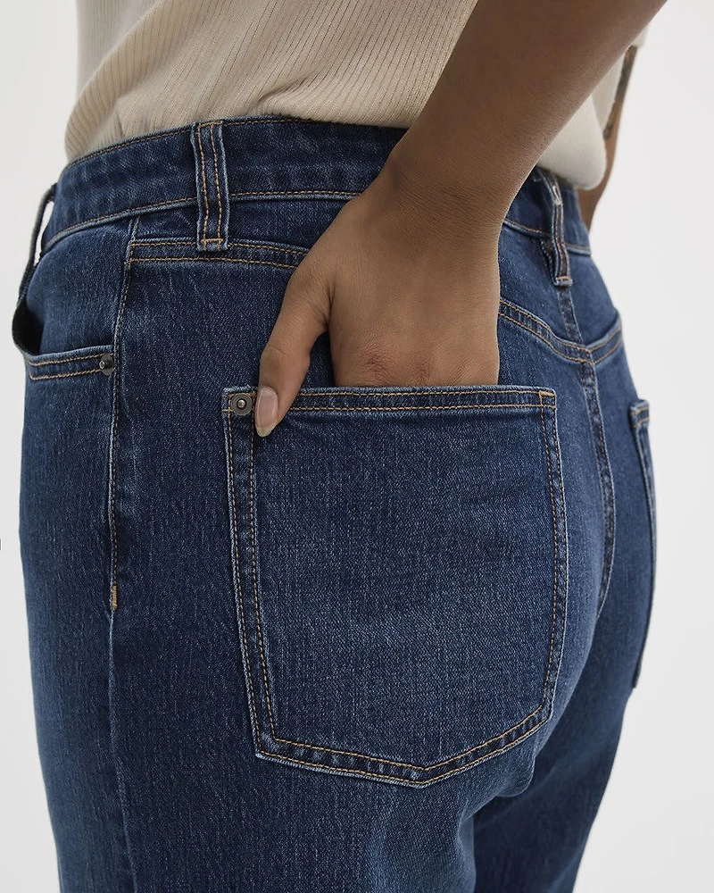 Wide-Leg Mid-Rise Jean