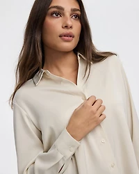 Satin Long-Sleeve Shirt