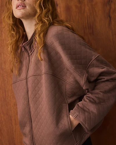 Veste en jacquard matelassé