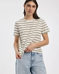 Boyfriend Crew-Neck Striped T-Shirt