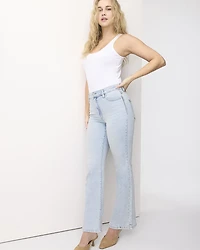 Flare-Leg Mid-Rise Ankle Jean