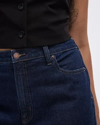 Wide-Leg High-Rise Cropped Jean