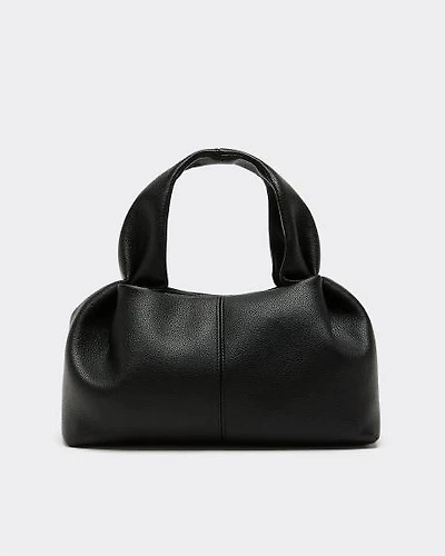 Pleated Faux-Leather Bag