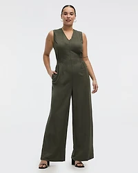 Sleeveless Straight-Leg Jumpsuit