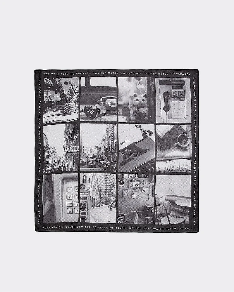 Foulard carré à motif de photos