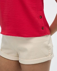 Sleeveless Blouse with Buttons at Sides