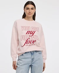 Pull en molleton à manches longues et col rond