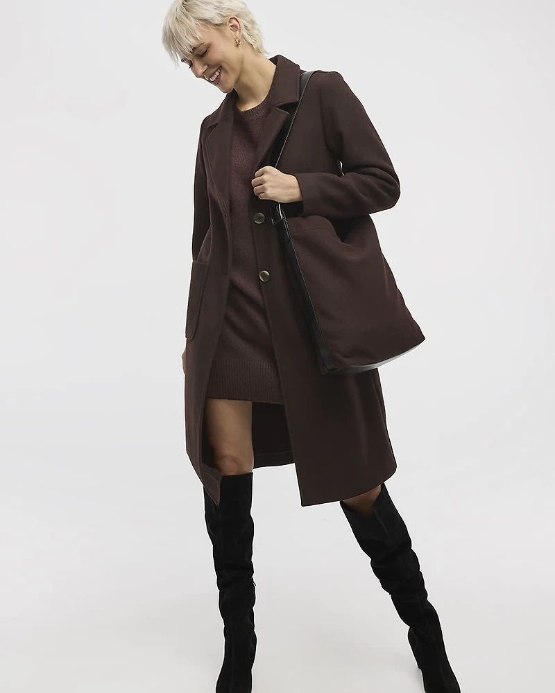 Manteau long à deux boutons
