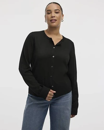 Crew-Neck Cardigan