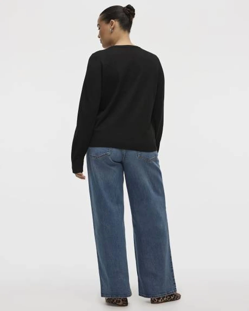 Crew-Neck Cardigan