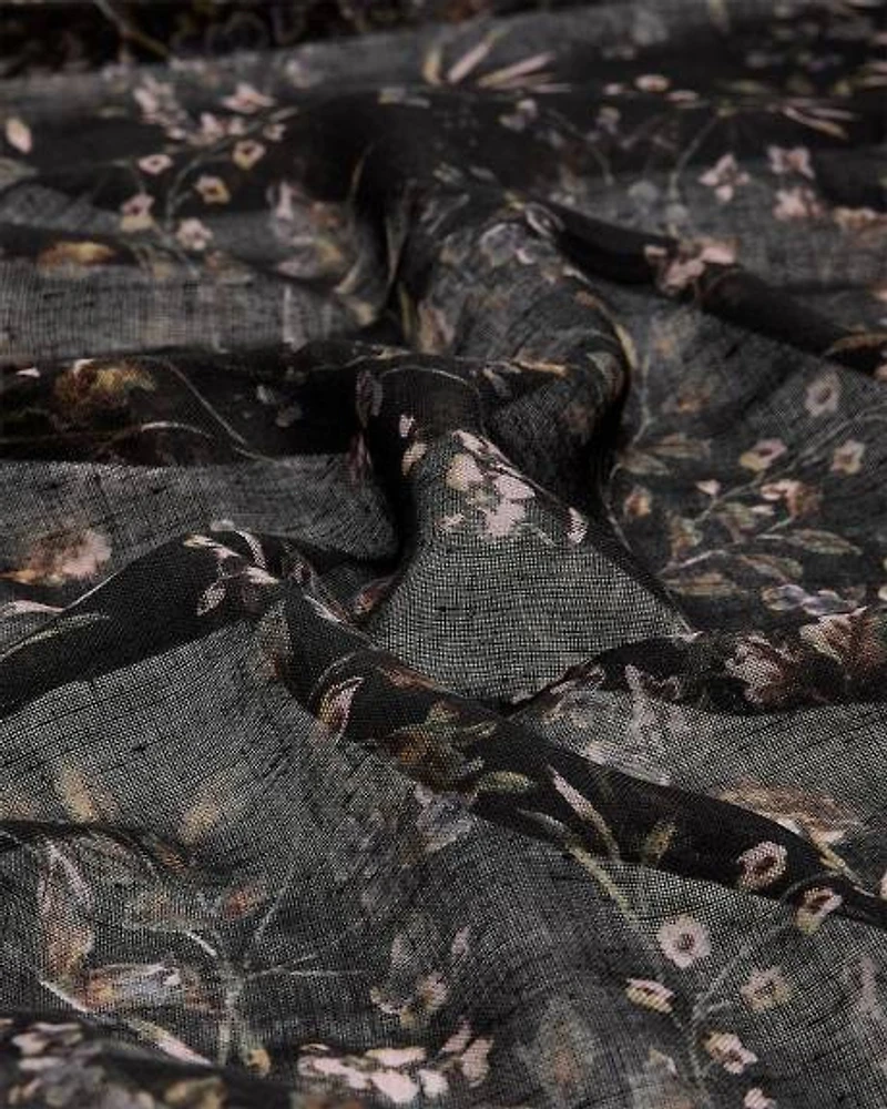 Square Scarf with Floral Print