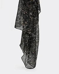 Square Scarf with Floral Print