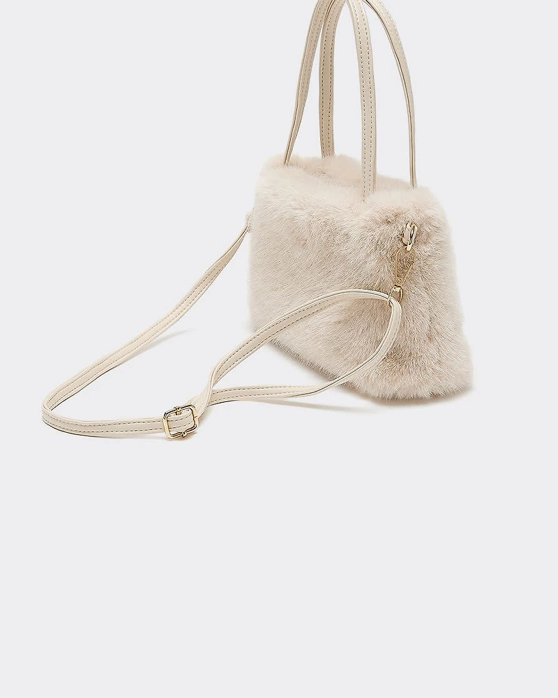 Faux Fur Bucket Bag