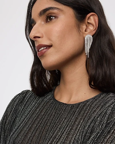 Chandelier Earrings with Rhinestones
