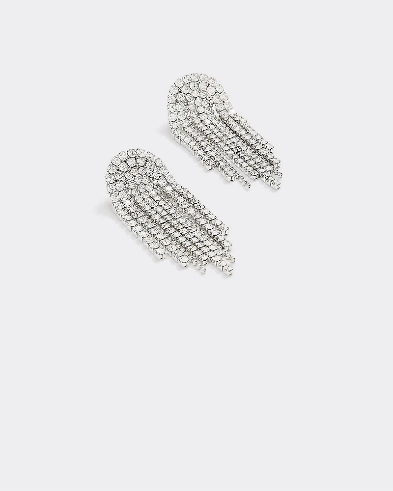 Chandelier Earrings with Rhinestones