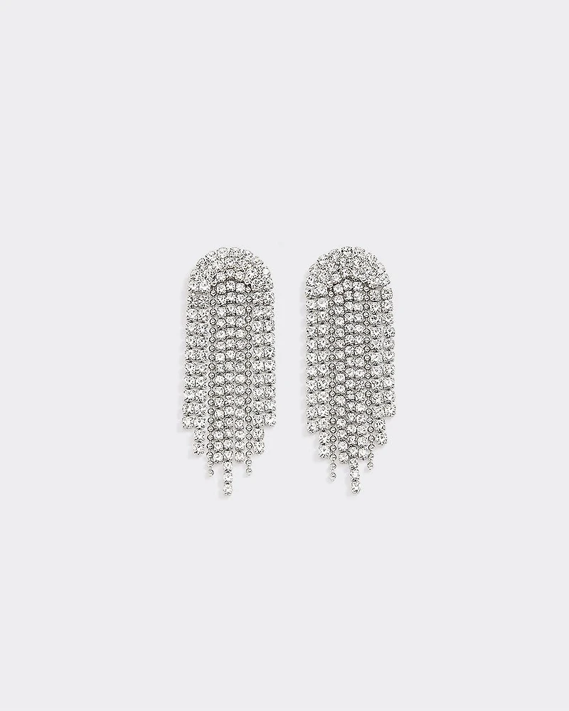 Chandelier Earrings with Rhinestones