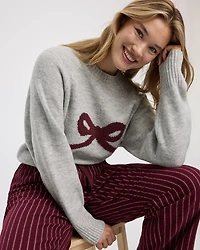 Pull de pyjama à manches longues et col rond avec boucle