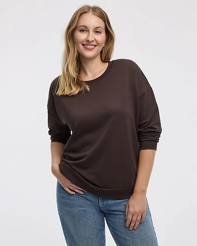 Long-Sleeve Crew-Neck Sweatshirt