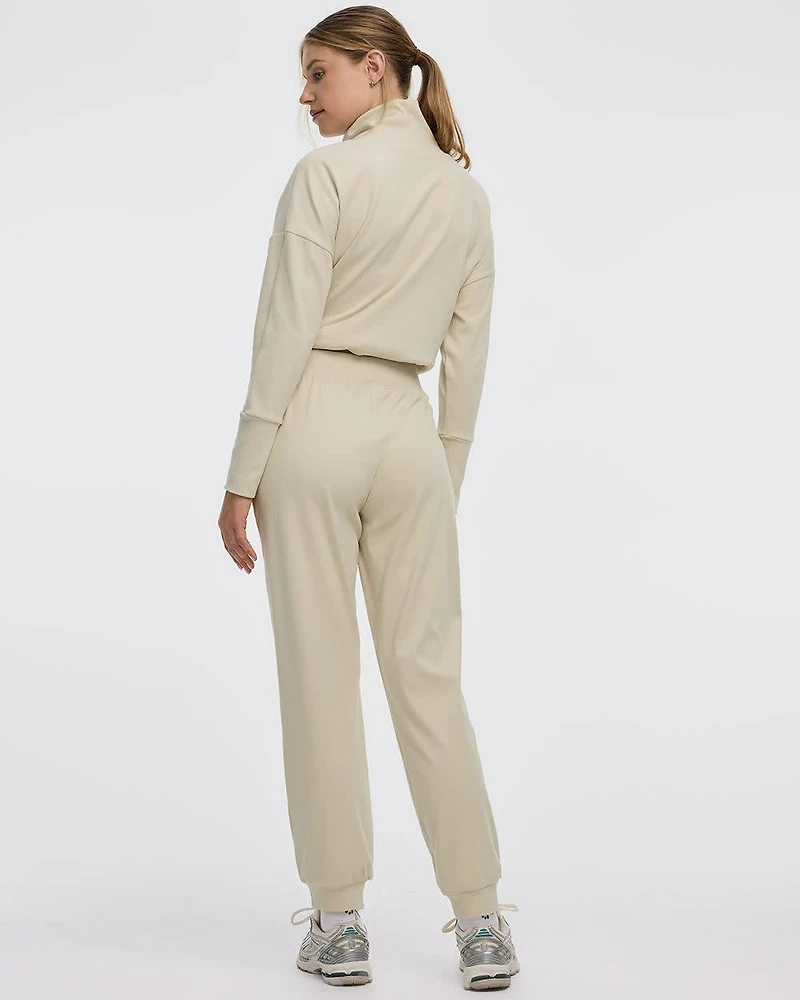 Pantalon jogger en tissu bross