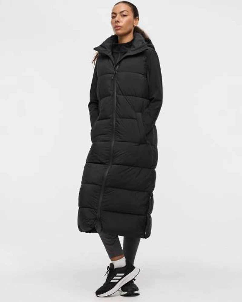 Long veste à capuchon