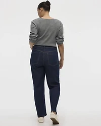 Tapered-Leg High-Rise Jean