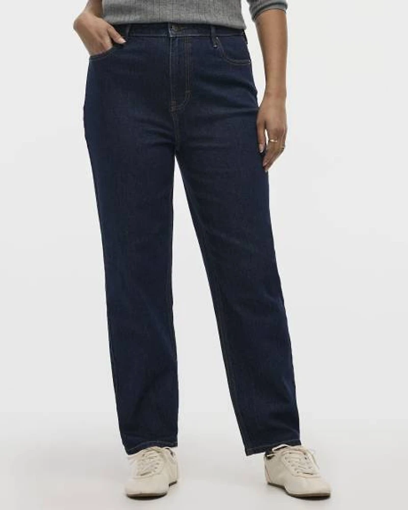 Jean à jambe fuselée et taille haute