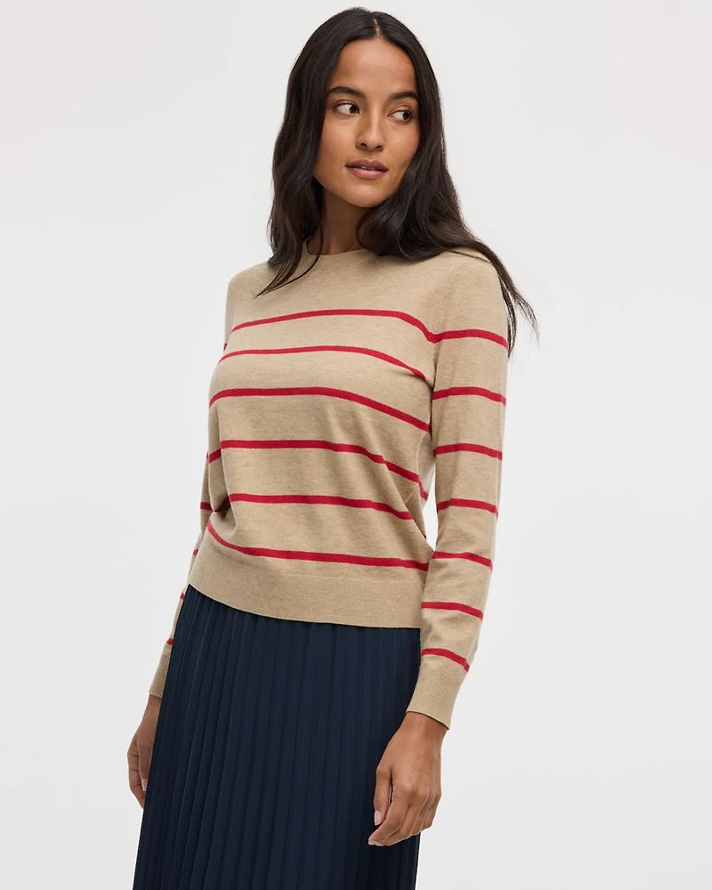 Striped Long-Sleeve Pullover