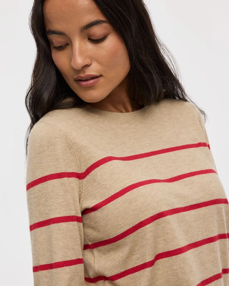 Striped Long-Sleeve Pullover