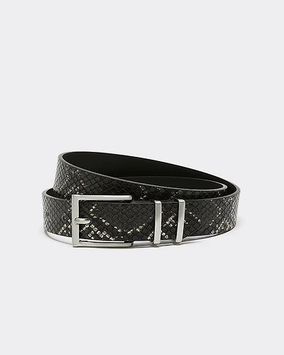Faux-Snakeskin Belt