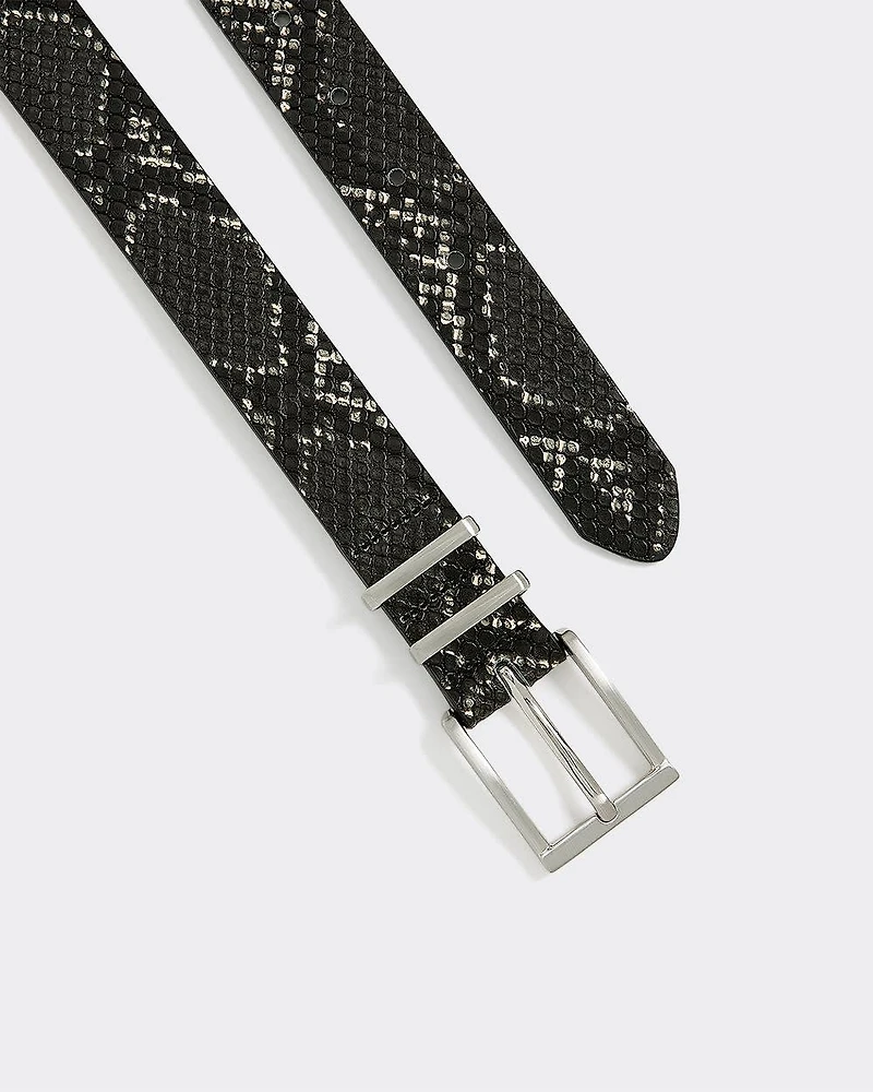 Faux-Snakeskin Belt