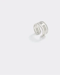 Stainless Steel Textured Open Ring