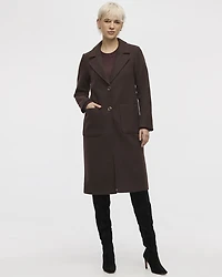 Long Coat with Two-Button Closure
