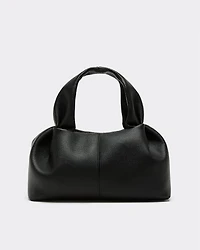 Pleated Faux-Leather Bag