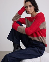 Long-Sleeve Boat-Neck Sweater