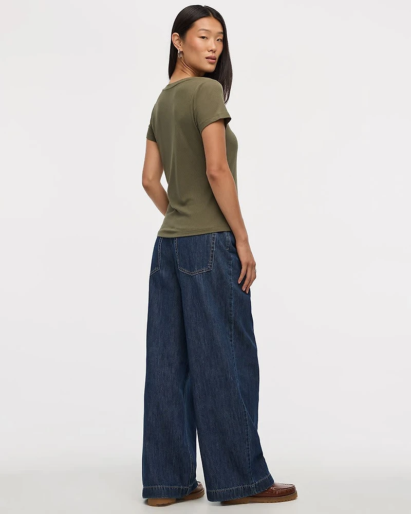 V-Neck Ribbed T-Shirt