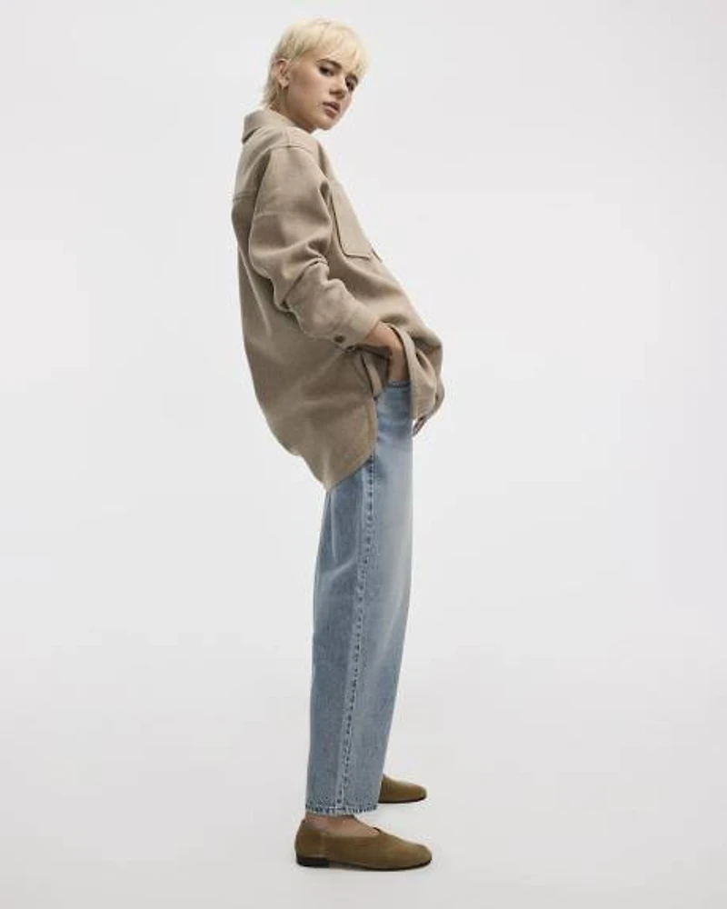 Veste-chemise longue avec poches
