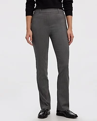 Straight-Leg High-Rise Houndstooth Pants