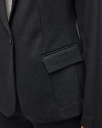 Fitted One-Button Knit Blazer