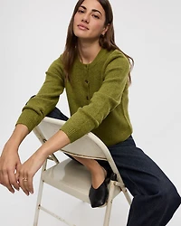 Long-Sleeve Crew-Neck PlushSoft Cardigan