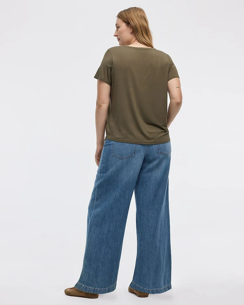 Short-Sleeve V-Neck Tee