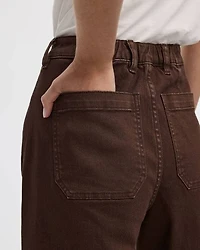 Pantalon taille haute à jambe ballon