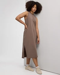 Robe midi texturée sans manches