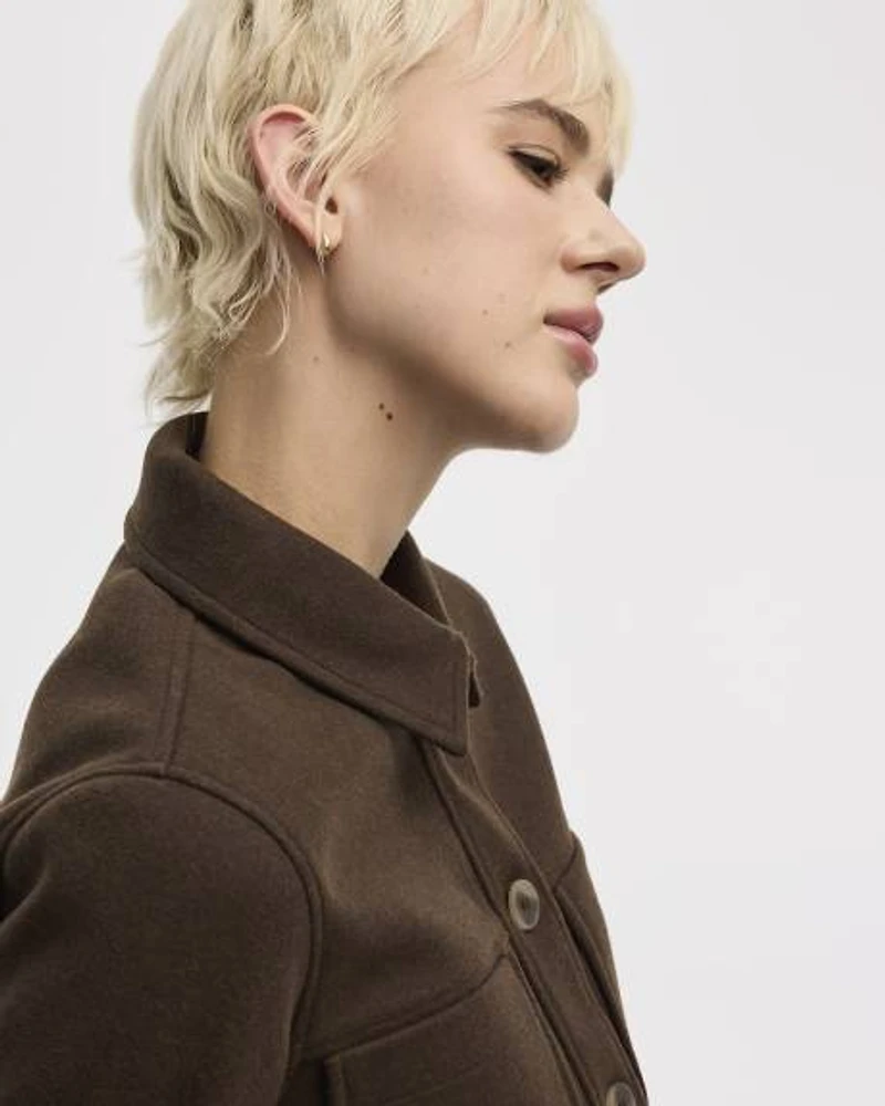 Veste-chemise courte avec poches